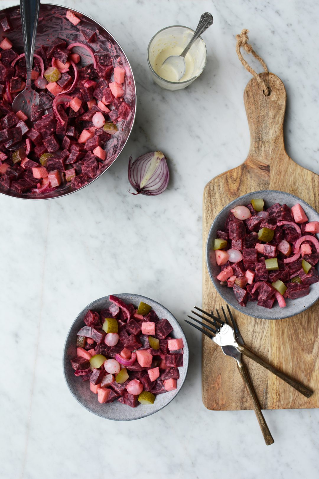 Bietensalade Met Appel Augurk En Uitjes Lekker Lunchrecept