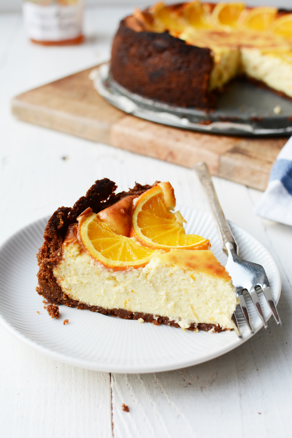 Sinaasappelcheesecake met speculaas Bakrecept