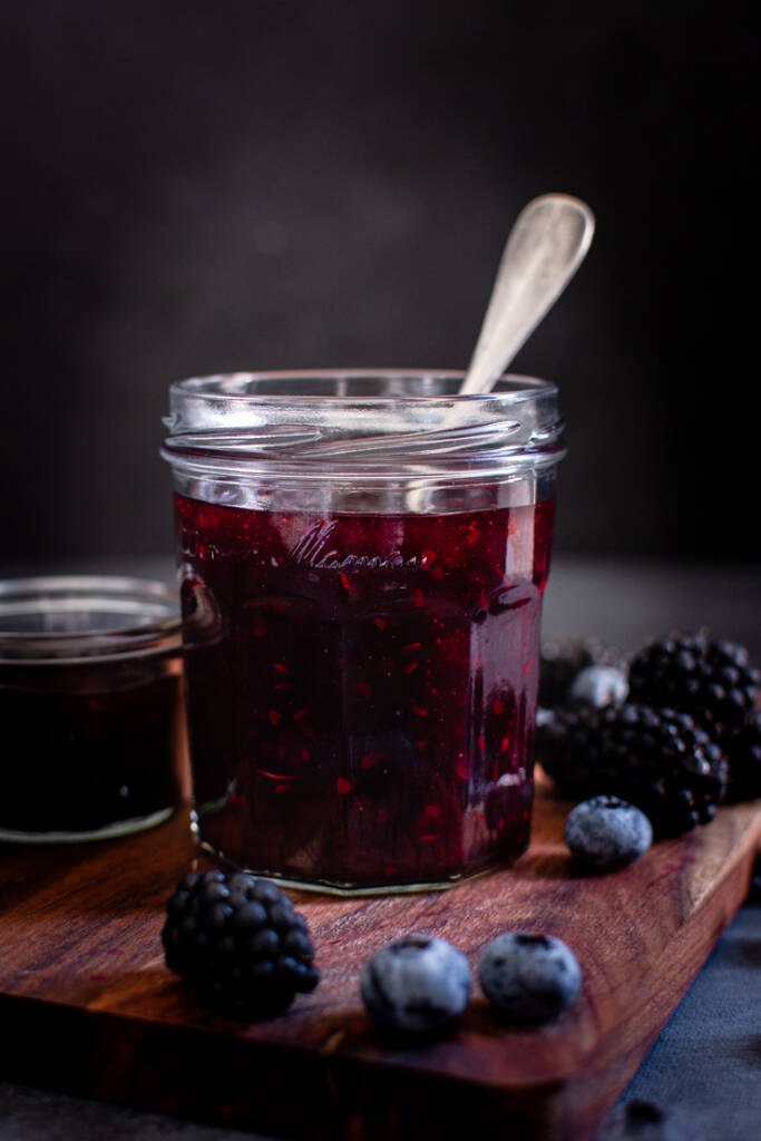 Bramenjam met blauwe bessen De Sandwichformule.nl