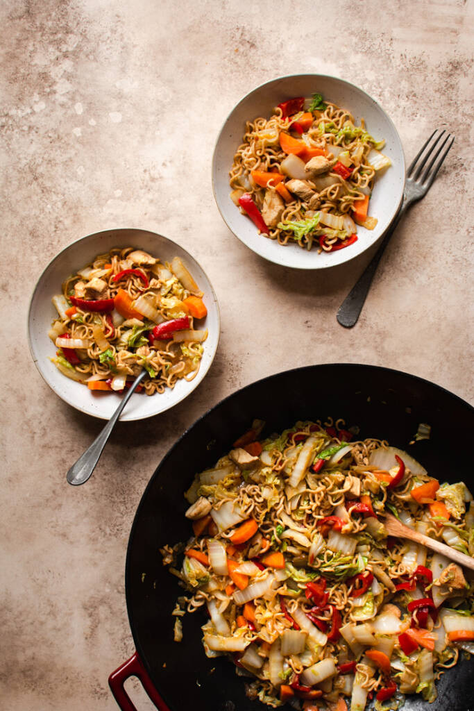 Noedels met Chinese kool en kip De Sandwichformule.nl